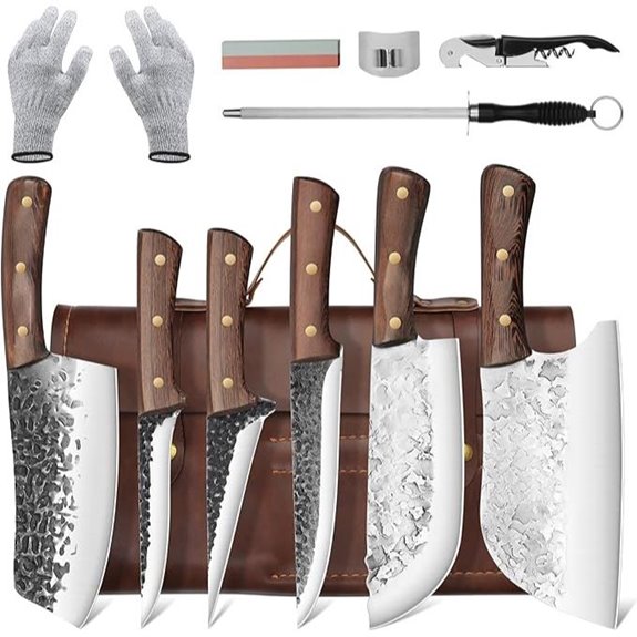DRAGON RIOT 12-Piece Japanese Forged Chef Knife Set